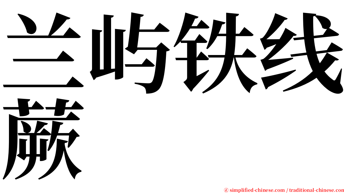 兰屿铁线蕨 serif font