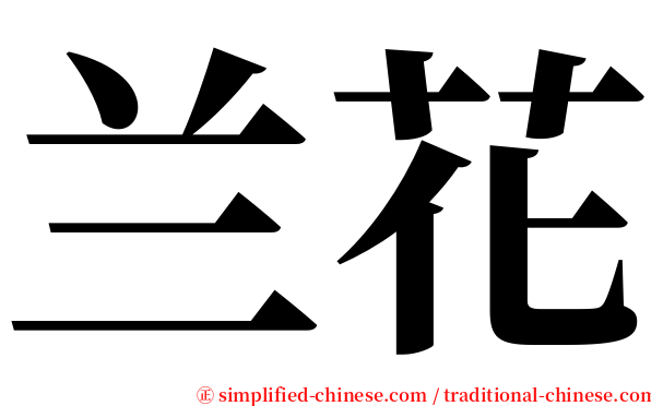 兰花 serif font
