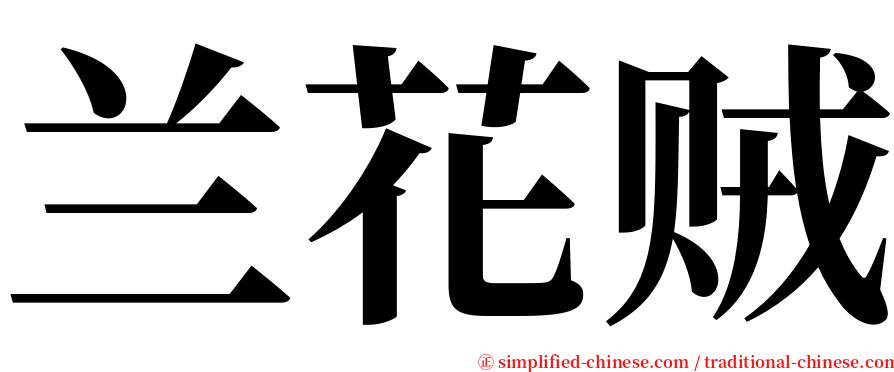 兰花贼 serif font