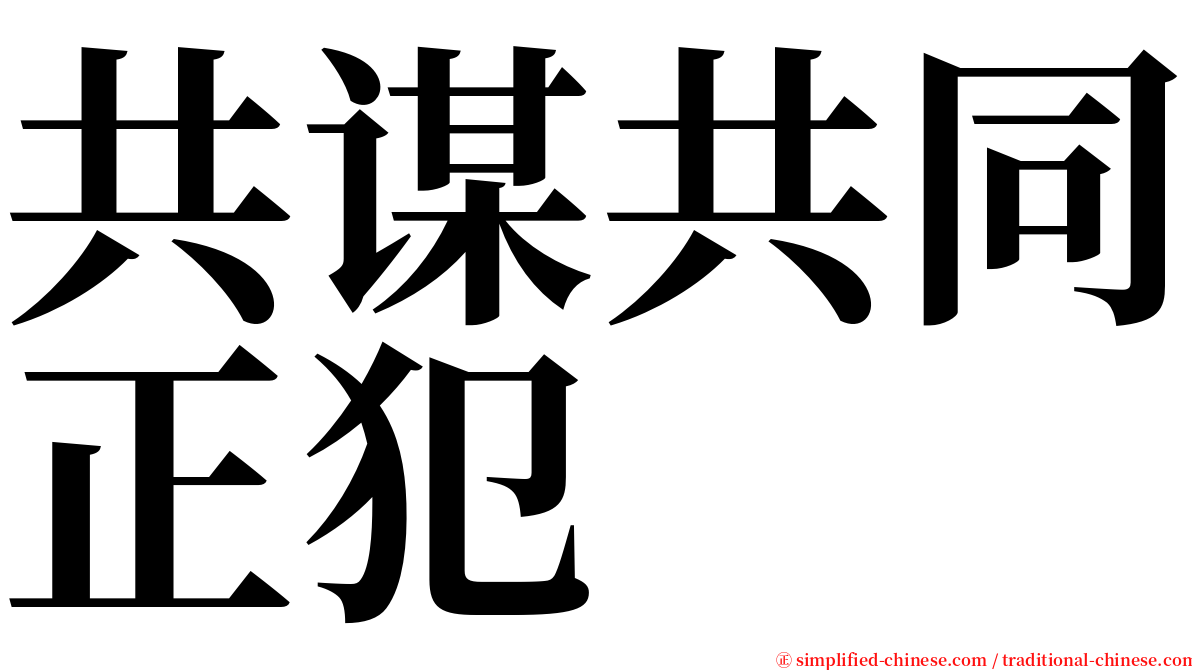 共谋共同正犯 serif font