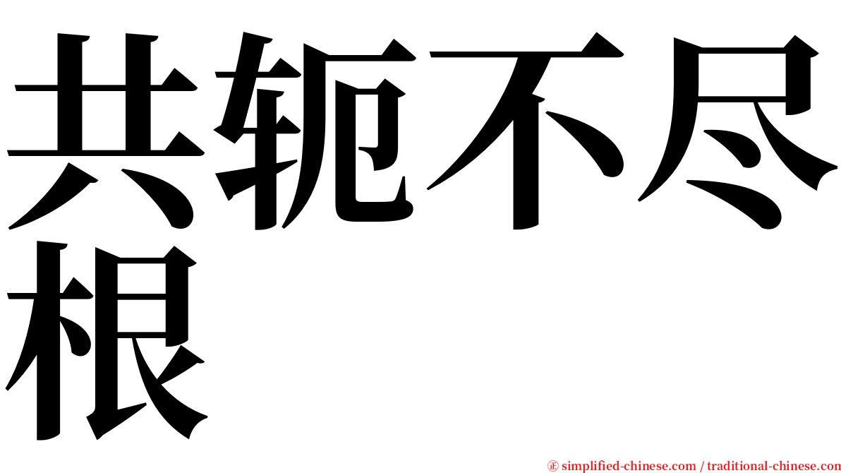 共轭不尽根 serif font