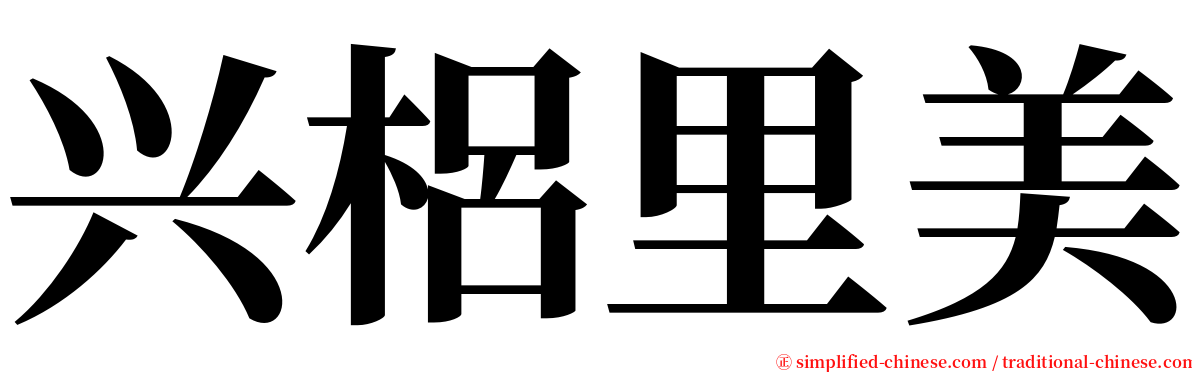 兴梠里美 serif font