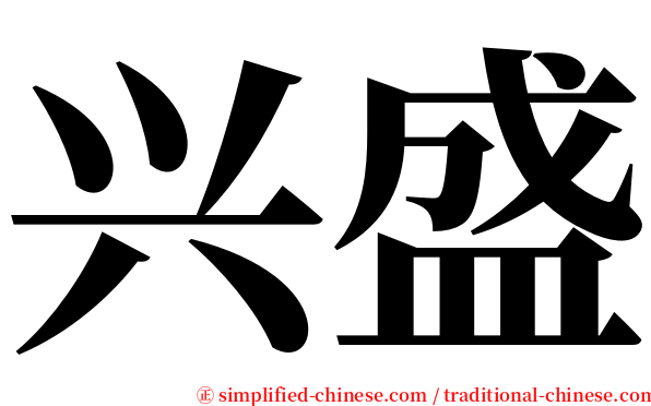 兴盛 serif font