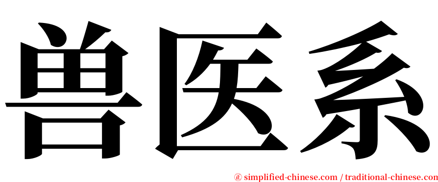 兽医系 serif font