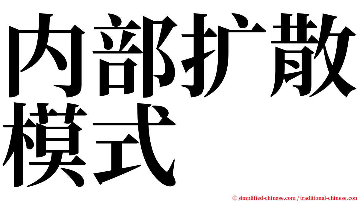 内部扩散模式 serif font