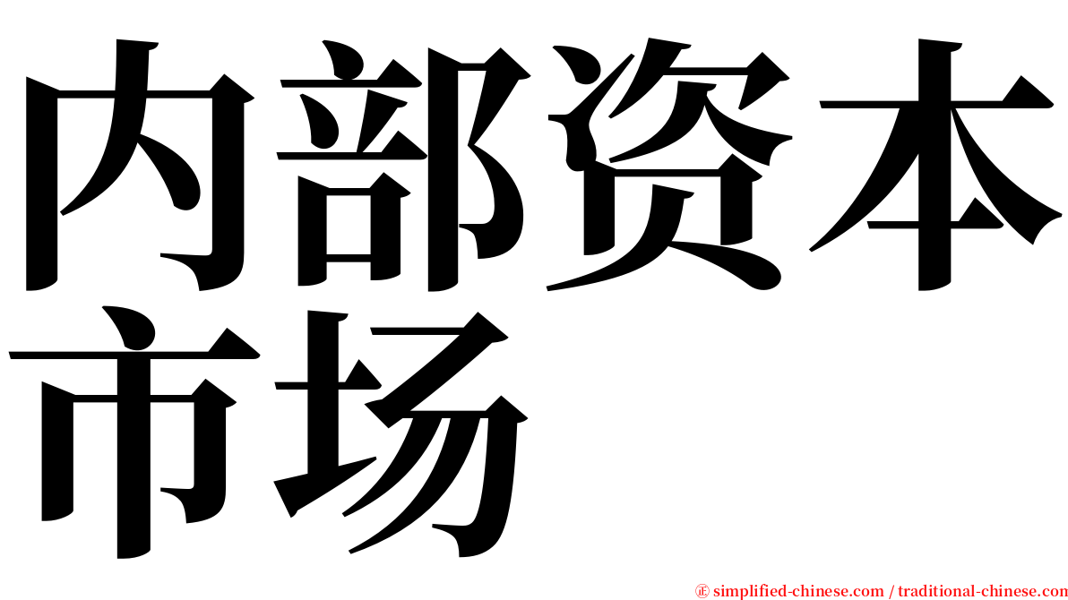 内部资本市场 serif font