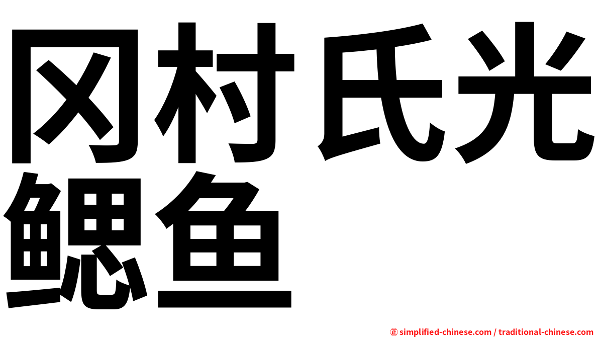 冈村氏光鳃鱼