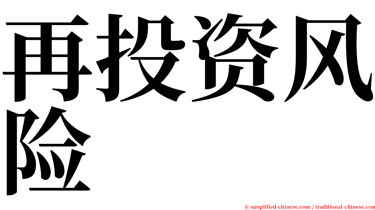 再投资风险 serif font