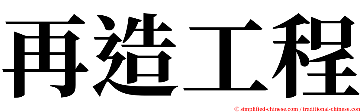 再造工程 serif font