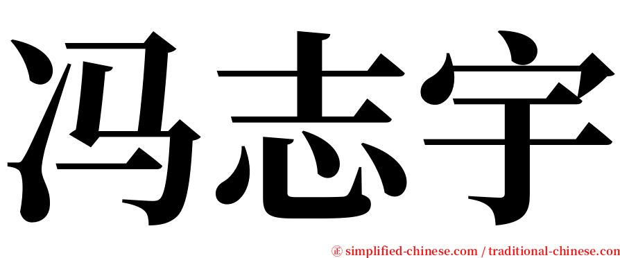 冯志宇 serif font