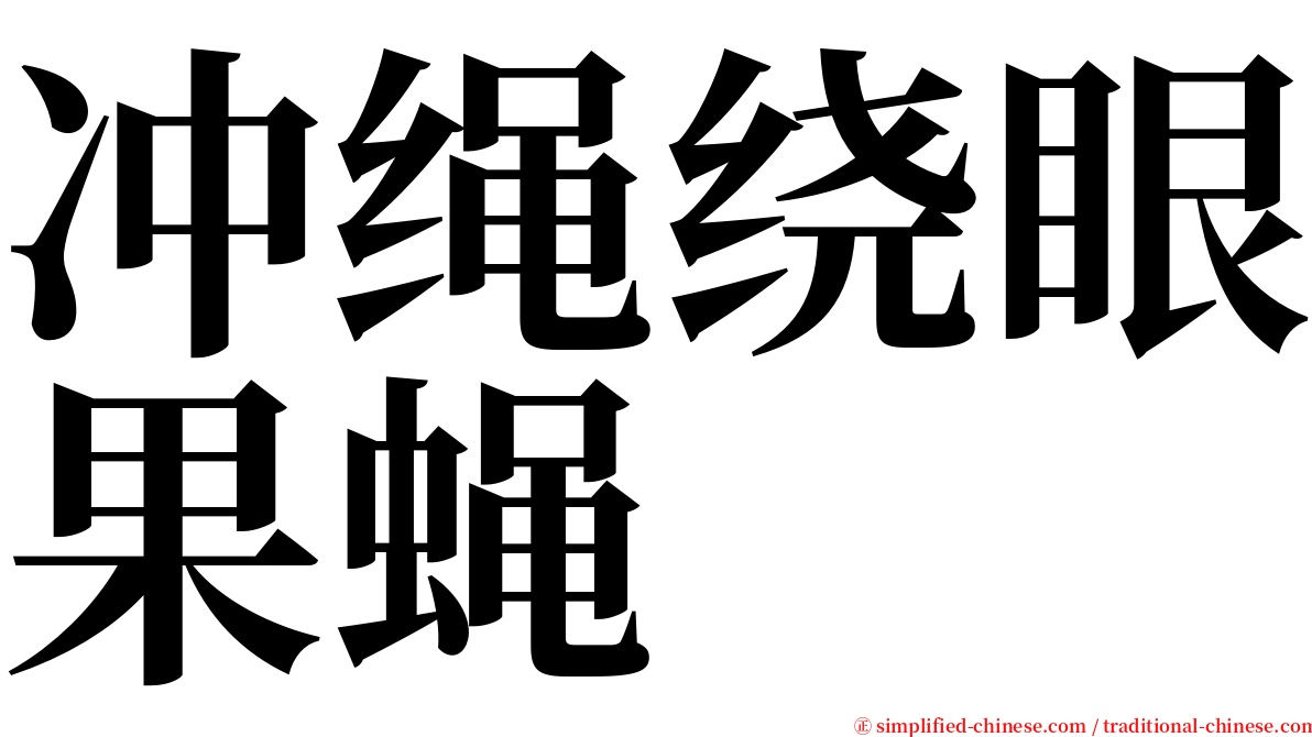 冲绳绕眼果蝇 serif font