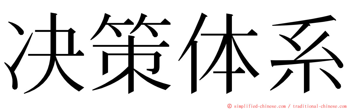 决策体系 ming font