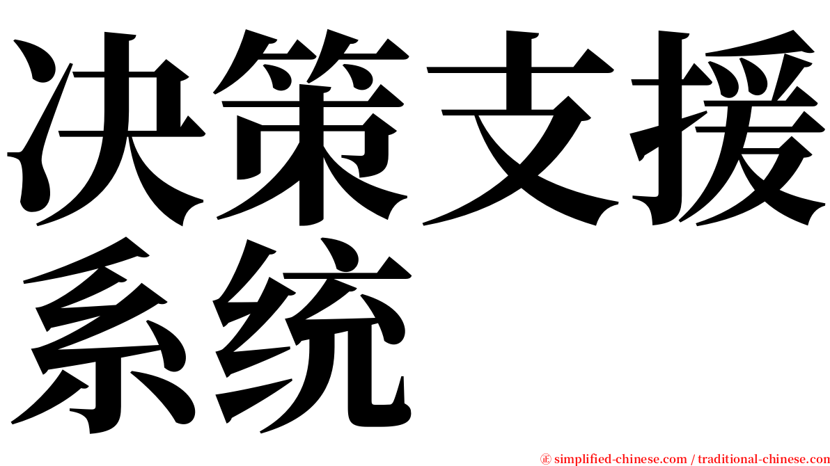 决策支援系统 serif font