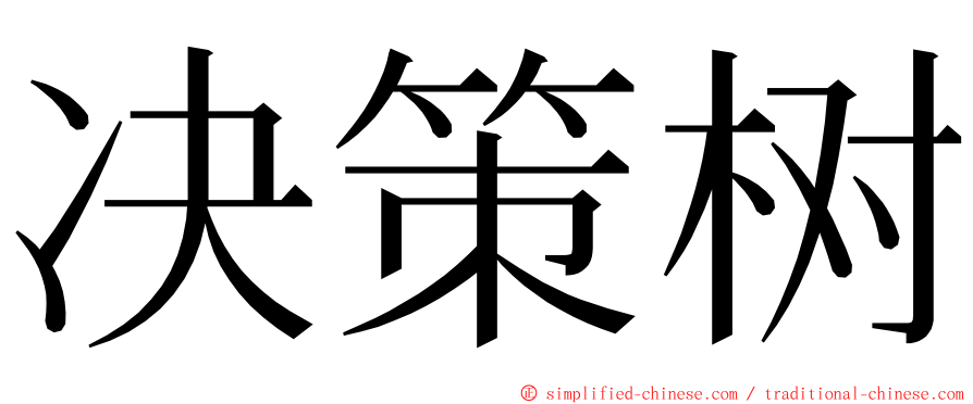 决策树 ming font