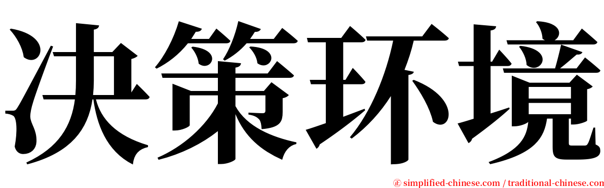 决策环境 serif font