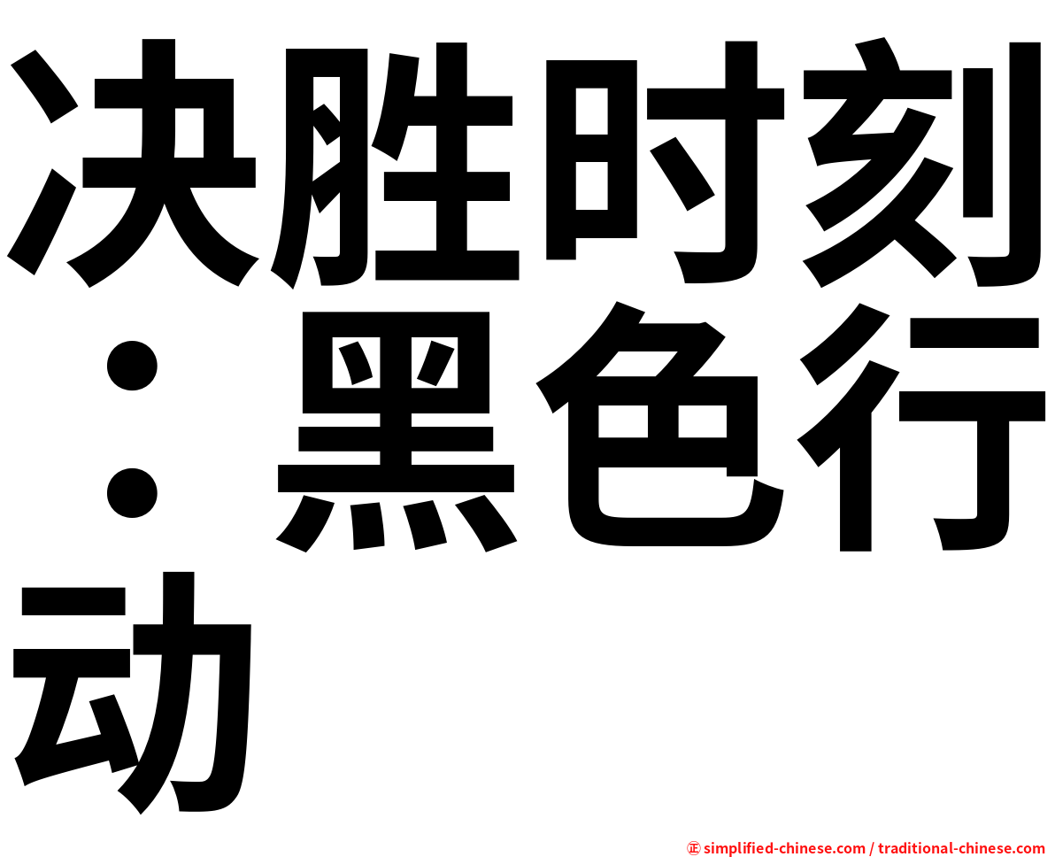 决胜时刻：黑色行动