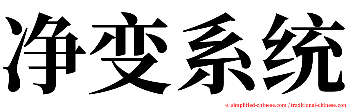 净变系统 serif font