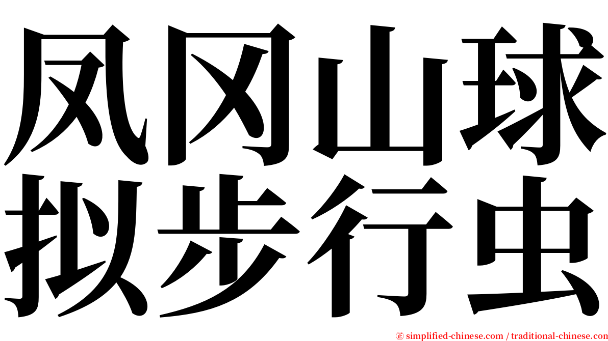 凤冈山球拟步行虫 serif font