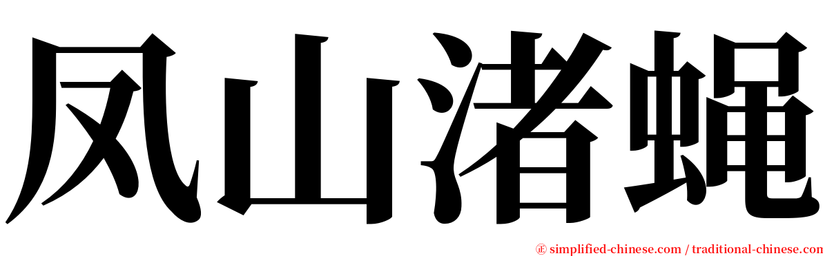 凤山渚蝇 serif font
