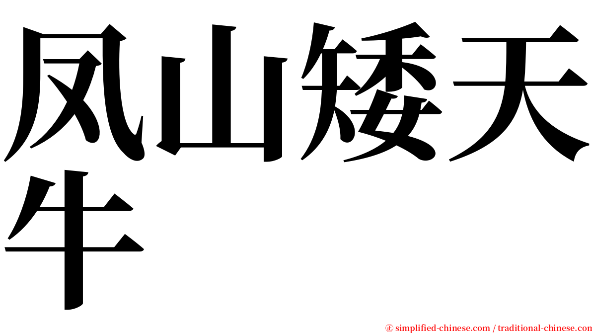 凤山矮天牛 serif font