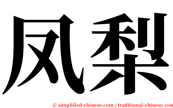 凤梨 serif font