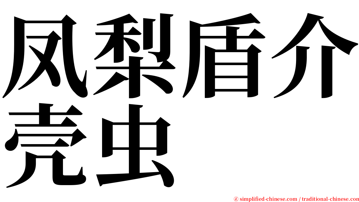 凤梨盾介壳虫 serif font