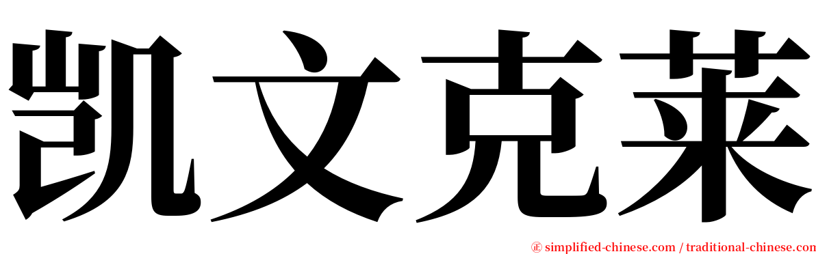 凯文克莱 serif font