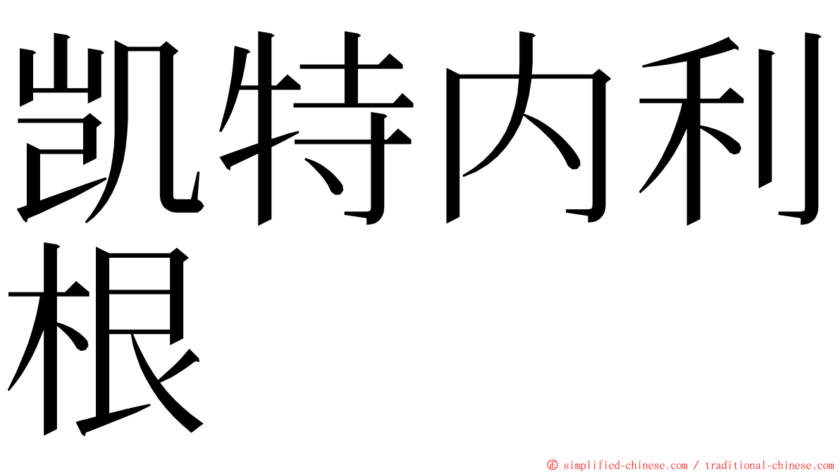 凯特内利根 ming font