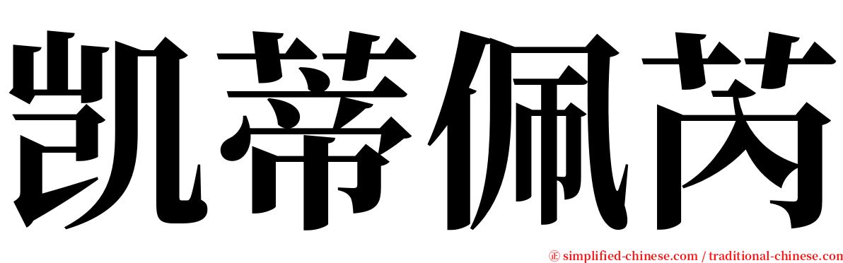 凯蒂佩芮 serif font