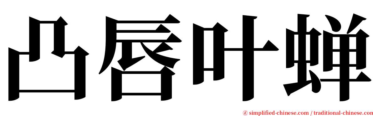 凸唇叶蝉 serif font