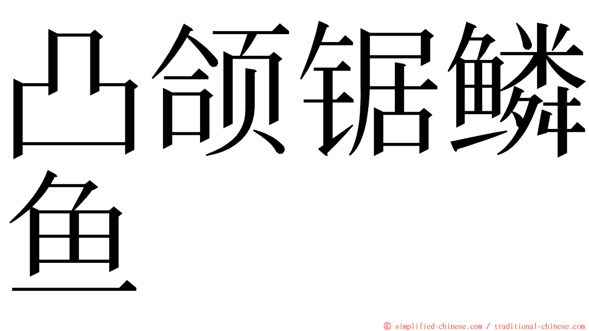 凸颌锯鳞鱼 ming font