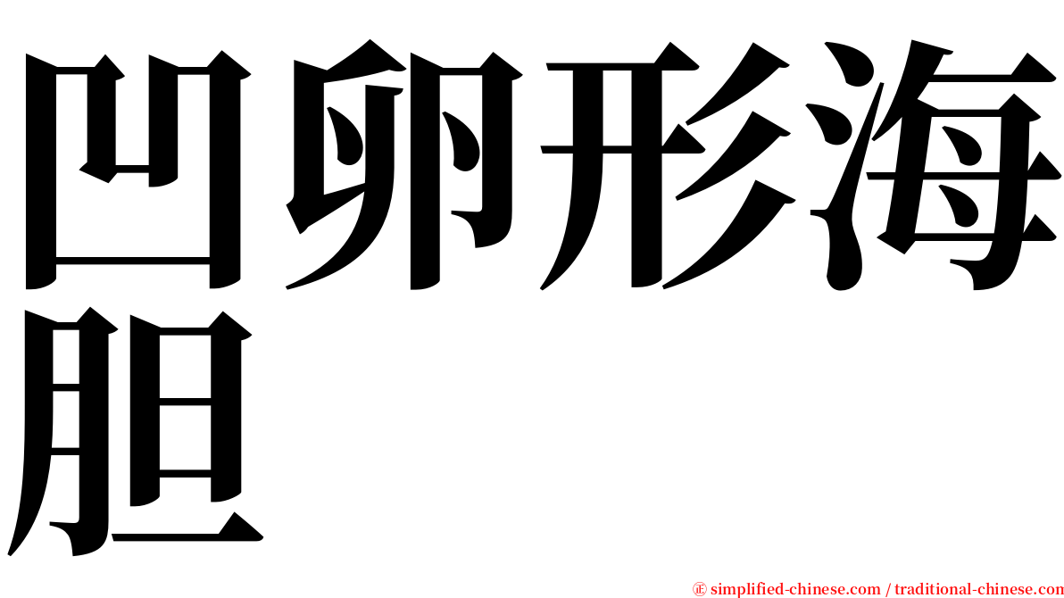 凹卵形海胆 serif font