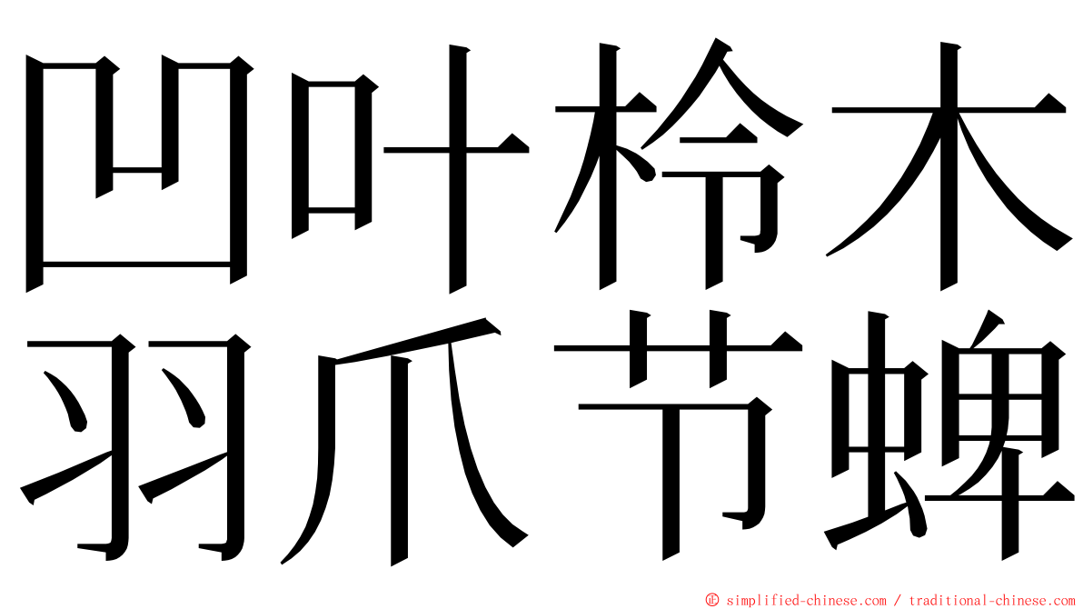 凹叶柃木羽爪节蜱 ming font