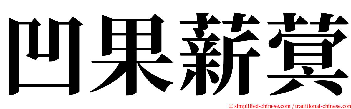 凹果薪蓂 serif font