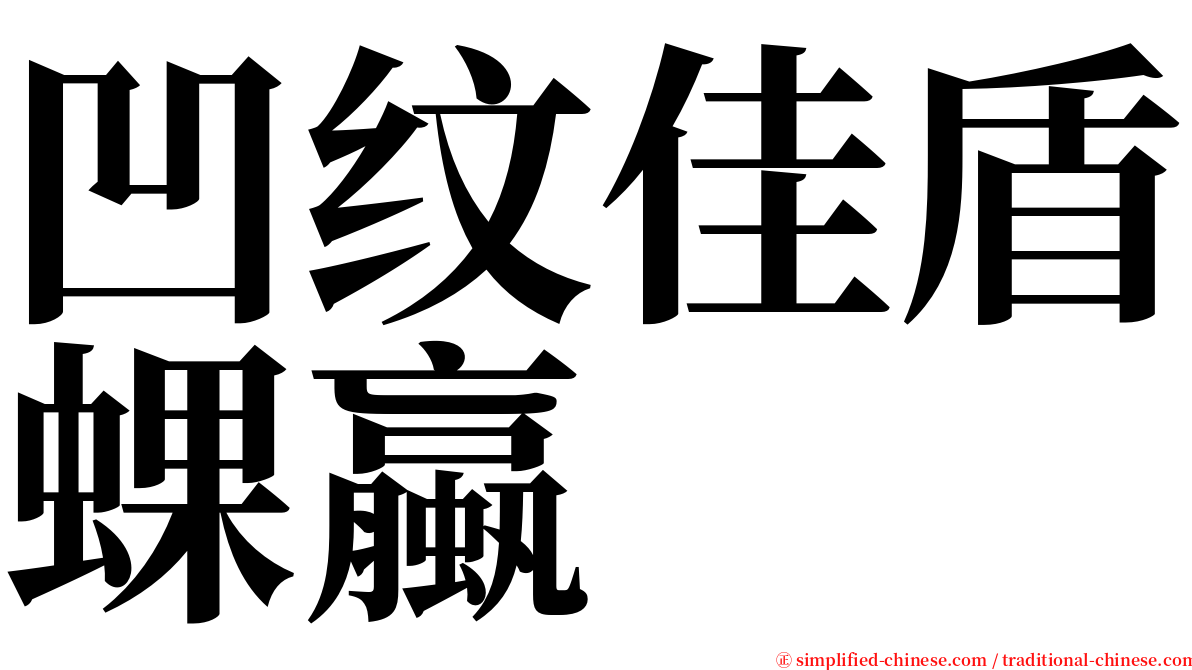 凹纹佳盾蜾蠃 serif font