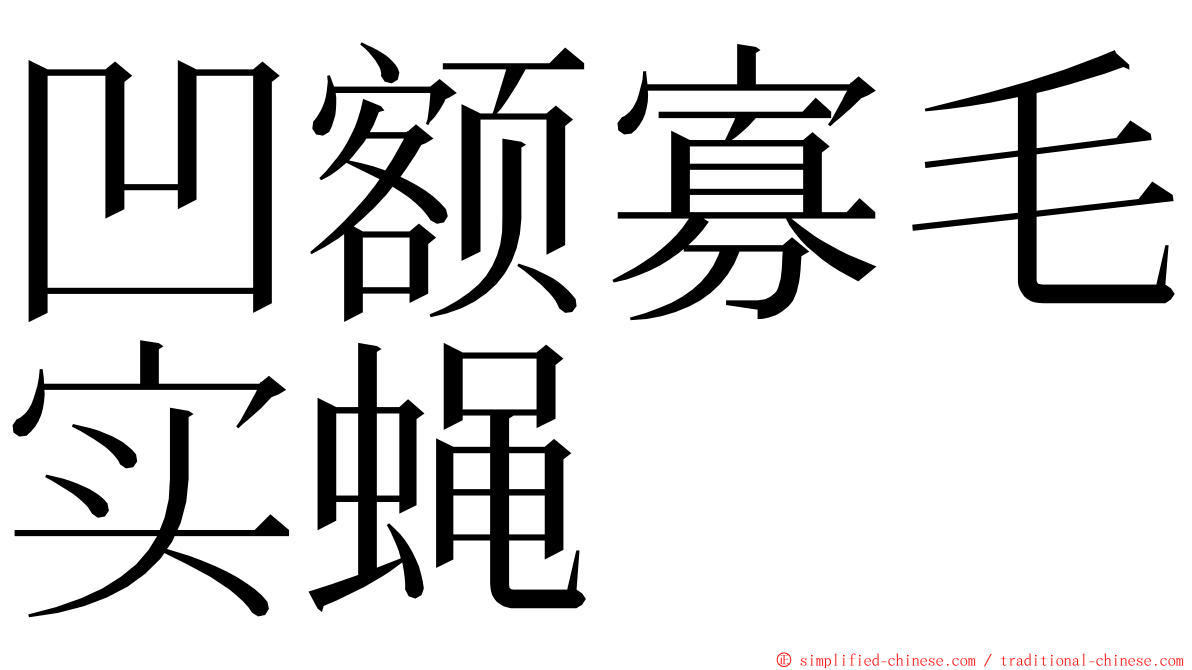 凹额寡毛实蝇 ming font