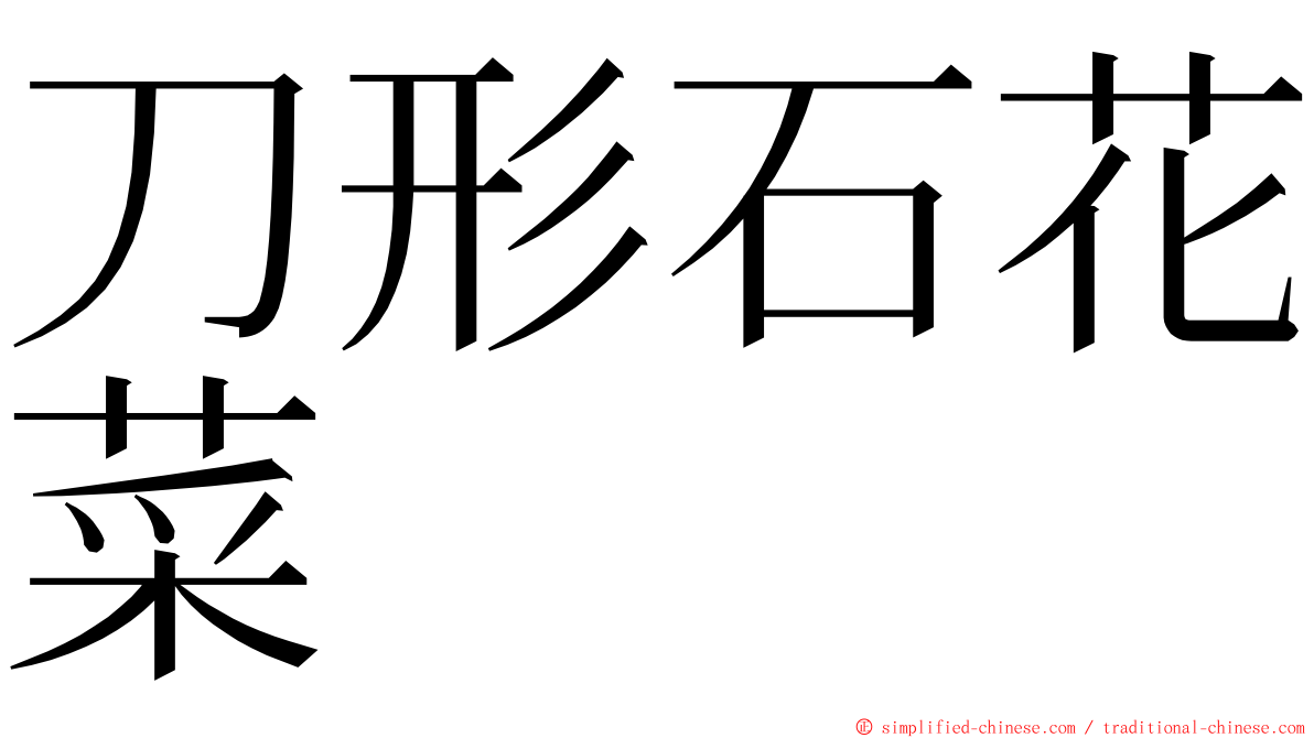 刀形石花菜 ming font
