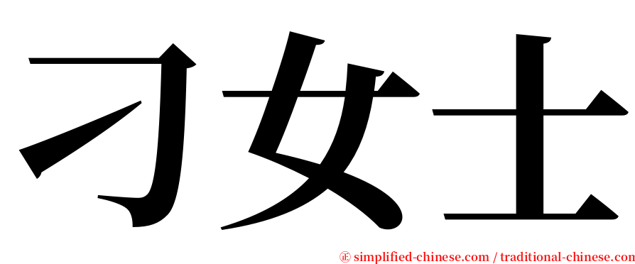 刁女士 serif font