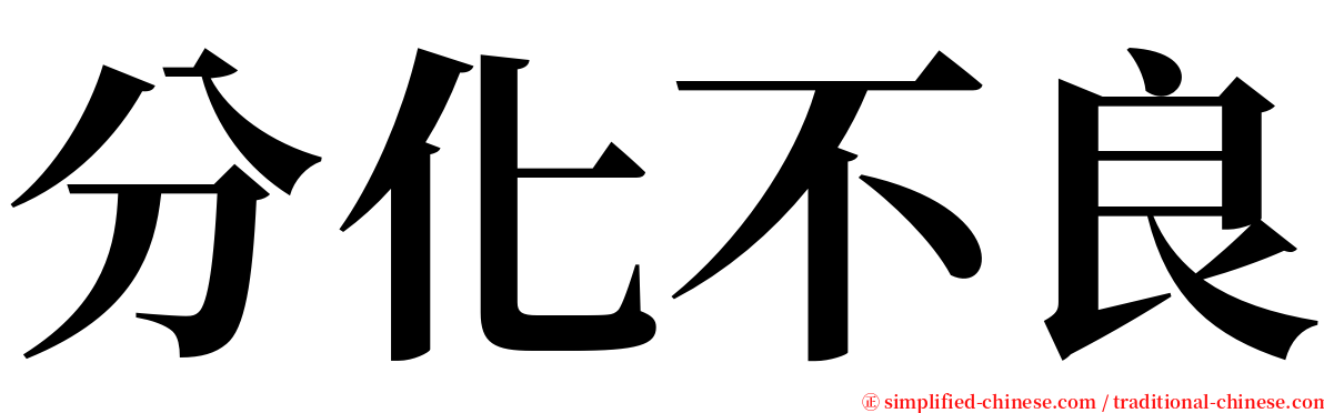 分化不良 serif font