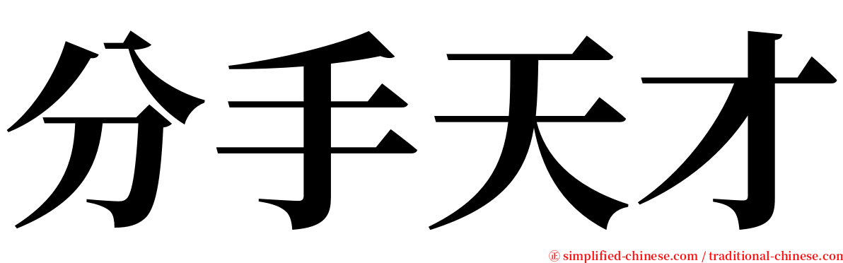 分手天才 serif font