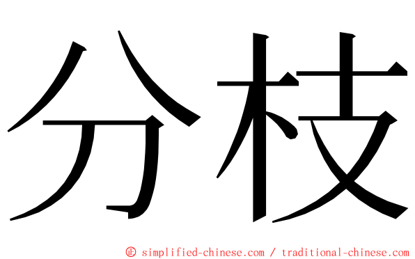 分枝 ming font