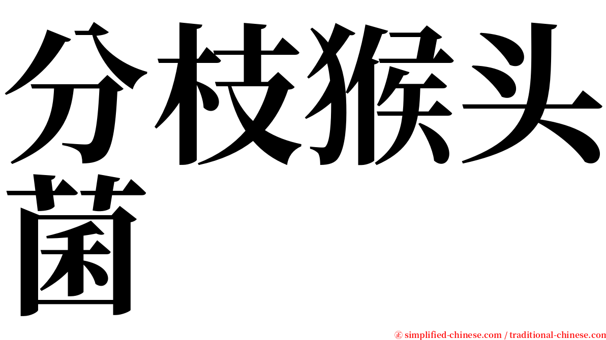 分枝猴头菌 serif font