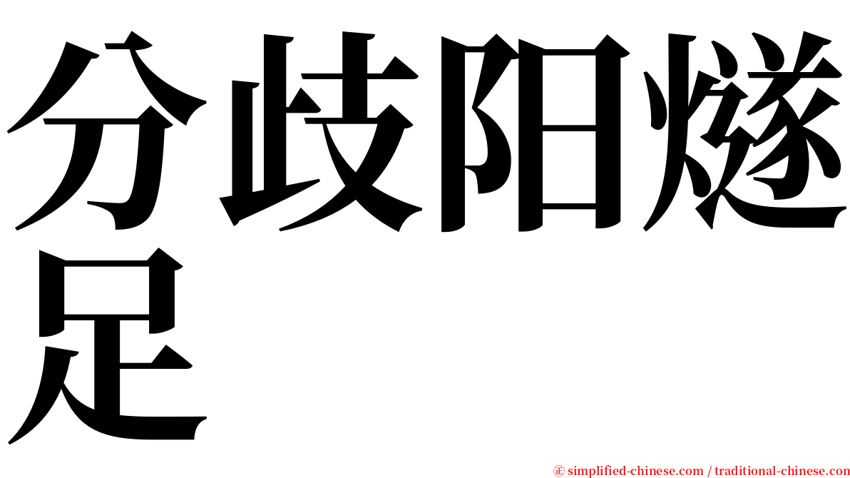 分歧阳燧足 serif font