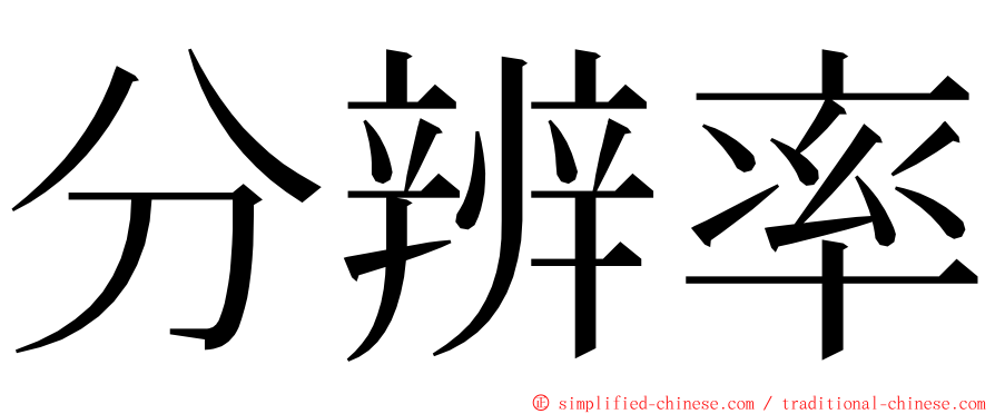 分辨率 ming font