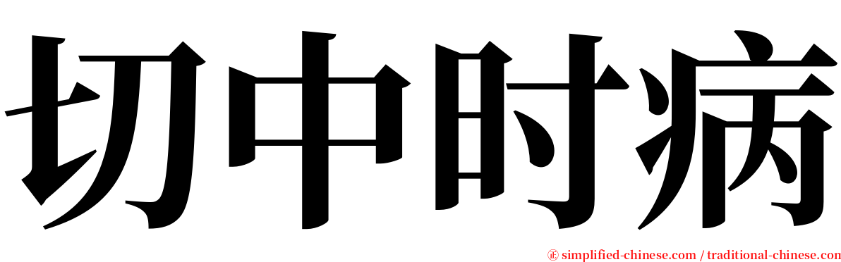 切中时病 serif font