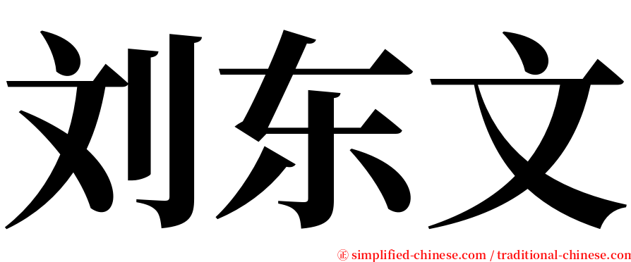 刘东文 serif font