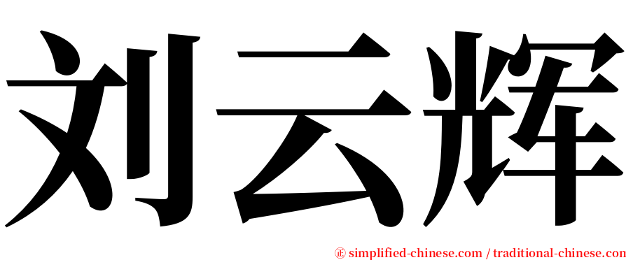 刘云辉 serif font