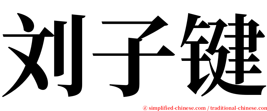 刘子键 serif font