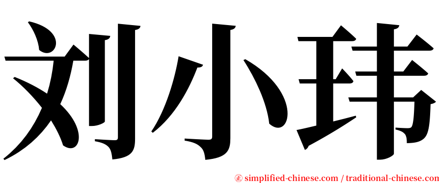 刘小玮 serif font