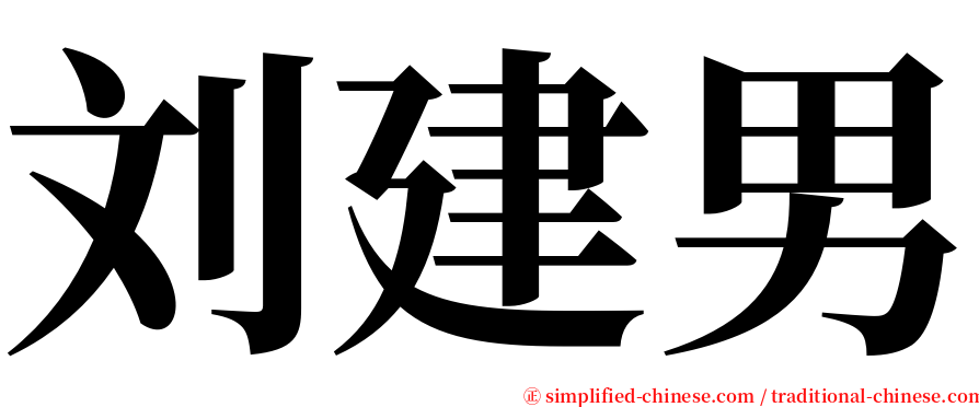 刘建男 serif font